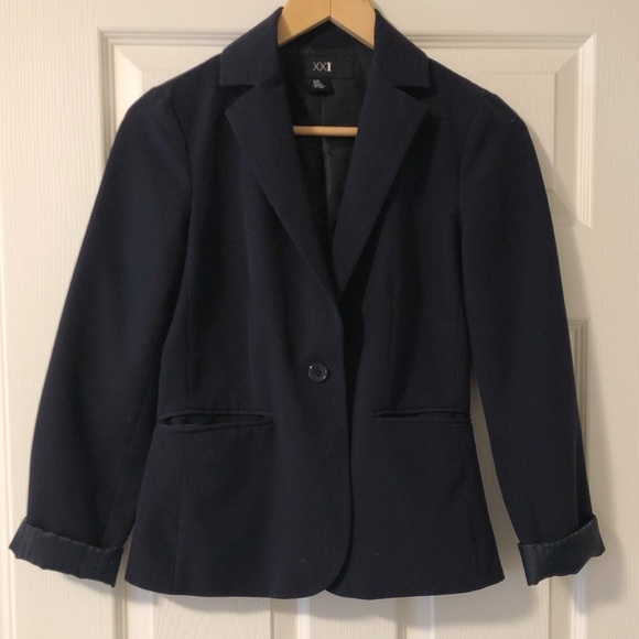Forever 21 Navy Blue Blazer S - Picture 1 of 2